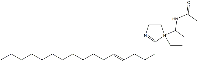 1-[1-(アセチルアミノ)エチル]-1-エチル-2-(4-ヘキサデセニル)-2-イミダゾリン-1-イウム 化学構造式