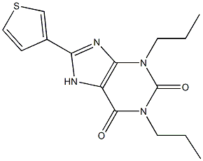 1,3-Dipropyl-8-(3-thienyl)xanthine Structure