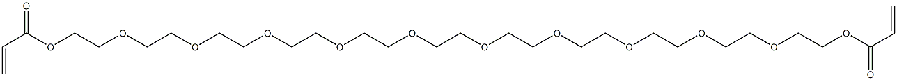 ジアクリル酸3,6,9,12,15,18,21,24,27,30-デカオキサドトリアコンタン-1,32-ジイル 化学構造式