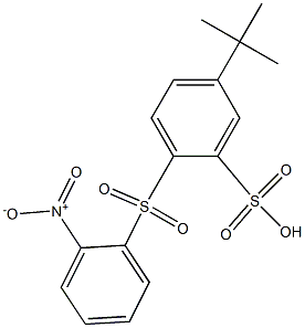 5-tert-ブチル-2-[(2-ニトロフェニル)スルホニル]ベンゼンスルホン酸 化学構造式