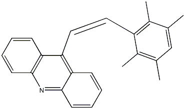 9-[(Z)-2-(2,3,5,6-テトラメチルフェニル)エテニル]アクリジン 化学構造式