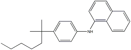 N-[4-(1,1,3,3-テトラメチルブチル)フェニル]-1-ナフチルアミン 化学構造式