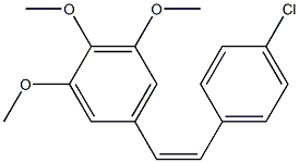 (Z)-4'-クロロ-3,4,5-トリメトキシスチルベン 化学構造式