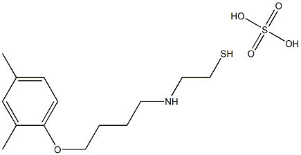 2-[4-(2,4-キシリルオキシ)ブチル]アミノエタンチオールスルファート 化学構造式
