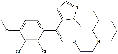 (Z)-(2,3-ジクロロ-4-メトキシフェニル)(2-メチル-2H-ピラゾール-3-イル)ケトンO-(2-ジプロピルアミノエチル)オキシム 化学構造式