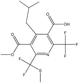 6-(Trifluoromethyl)-2-[difluoro(methylthio)methyl]-4-isobutylpyridine-3,5-di(carboxylic acid methyl) ester