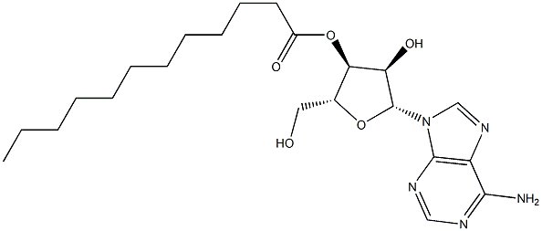3'-O-ドデカノイルアデノシン 化学構造式