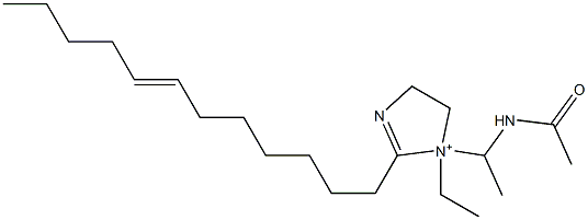 1-[1-(アセチルアミノ)エチル]-2-(7-ドデセニル)-1-エチル-2-イミダゾリン-1-イウム 化学構造式