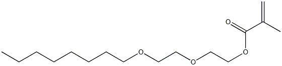 メタクリル酸2-(2-オクチルオキシエトキシ)エチル 化学構造式