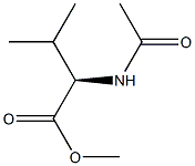 (R)-2-(アセチルアミノ)-3-メチルブタン酸メチル 化学構造式