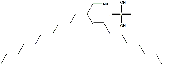 Sulfuric acid 2-decyl-3-dodecenyl=sodium ester salt