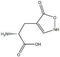(R)-3-[(2,5-ジヒドロ-5-オキソイソオキサゾール)-4-イル]-2-アミノプロパン酸 化学構造式