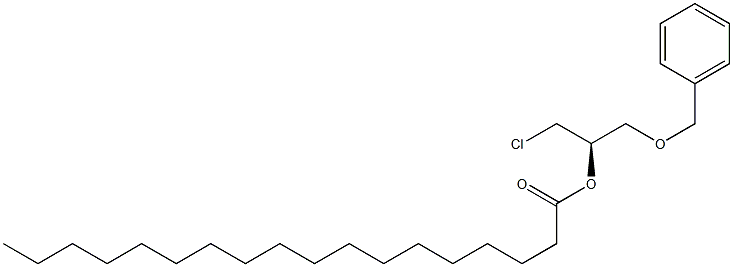 [R,(-)]-1-(ベンジルオキシ)-3-クロロ-2-プロパノールステアラート 化学構造式