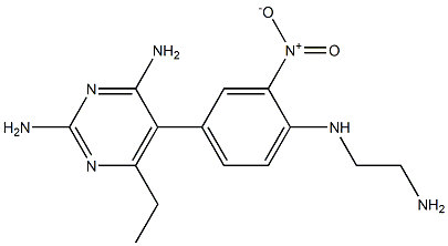 2,4-ジアミノ-6-エチル-5-(3-ニトロ-4-[(2-アミノエチル)アミノ]フェニル)ピリミジン 化学構造式