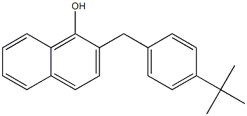 2-(4-tert-ブチルベンジル)-1-ナフトール 化学構造式