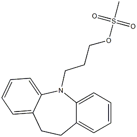 メタンスルホン酸3-(10,11-ジヒドロ-5H-ジベンゾ[b,f]アゼピン-5-イル)プロピル 化学構造式