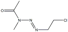 1-(2-クロロエチル)-3-メチル-3-アセチルトリアゼン 化学構造式