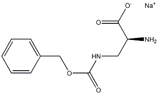 (-)-3-[[(ベンジルオキシ)カルボニル]アミノ]-L-アラニンナトリウム 化学構造式
