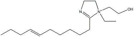 2-(6-Decenyl)-1-ethyl-1-(2-hydroxyethyl)-2-imidazoline-1-ium 结构式