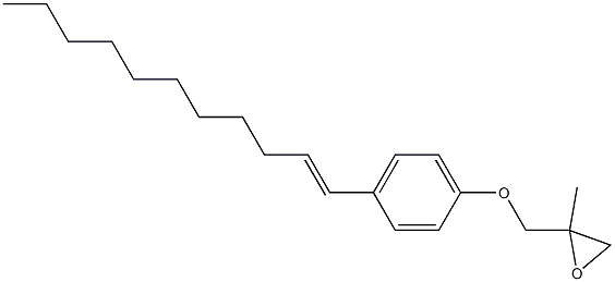 4-(1-ウンデセニル)フェニル2-メチルグリシジルエーテル 化学構造式