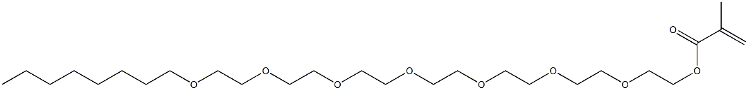 メタクリル酸2-[2-[2-[2-[2-[2-(2-オクチルオキシエトキシ)エトキシ]エトキシ]エトキシ]エトキシ]エトキシ]エチル 化学構造式
