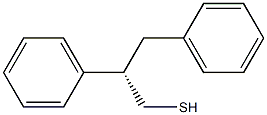 [S,(+)]-2,3-ジフェニル-1-プロパンチオール 化学構造式