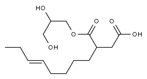 2-(5-オクテニル)こはく酸水素1-(2,3-ジヒドロキシプロピル) 化学構造式