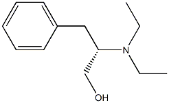 [S,(+)]-2-(ジエチルアミノ)-3-フェニル-1-プロパノール 化学構造式