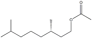 酢酸(S)-3,7-ジメチルオクチル 化学構造式