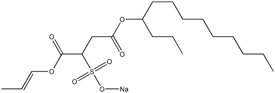 2-(Sodiosulfo)succinic acid 4-tridecyl 1-(1-propenyl) ester