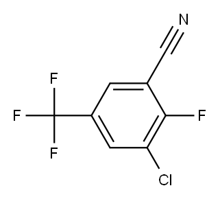 2-fluoro-3-chloro-5-trifluoromethylbenzonitrile Structure