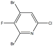 2,4-二溴-6-氯-3-氟吡啶, , 结构式