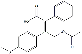 4-acetoxy-3-(4-(methylthio)phenyl)-2-phenylbut-2-enoic acid