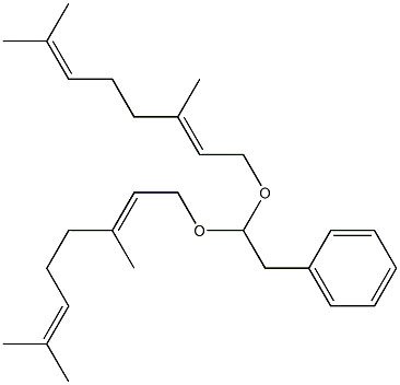 苯乙醛二香叶基缩醛 结构式