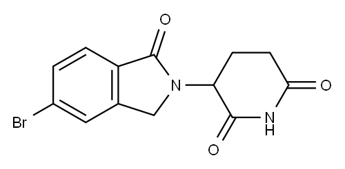 3-(5-溴-1-氧代异吲哚-2-基)哌啶-2,6-二酮 结构式