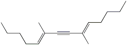 6,9-dimethyl-5,9-tetradecadien-7-yne Struktur