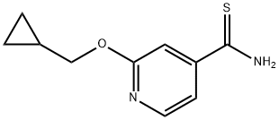 2-(cyclopropylmethoxy)pyridine-4-carbothioamide Struktur