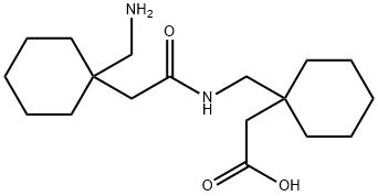 Cyclohexaneacetic acid, 1-[[[2-[1-(aminomethyl)cyclohexyl]acetyl]amino]methyl]- Structure