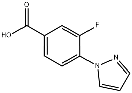 3-fluoro-4-(1H-pyrazol-1-yl)benzoic acid Structure