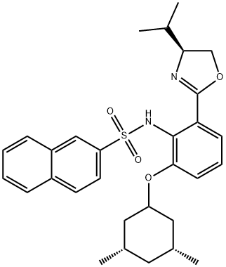 N-(2-(((1s,3R,5S)-3,5-dimethylcyclohexyl)oxy)-6-((S)-4-isopropyl-4,5-dihydrooxazol-2-yl)phenyl)naphthalene-2-sulfonamide