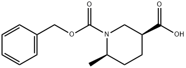 (3S,6R)-1-((苄氧基)羰基)-6-甲基哌啶-3-羧酸, 1227916-29-1, 结构式