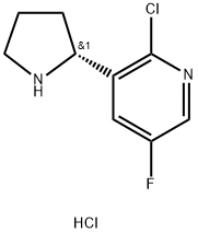 3-((2R)PYRROLIDIN-2-YL)-2-CHLORO-5-FLUOROPYRIDINE DIHYDROCHLORIDE Structure