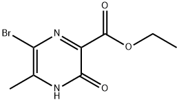 6-溴-3-羟基-5-甲基-吡嗪-2-甲酸乙酯 结构式