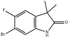 6-bromo-5-fluoro-3,3-dimethylindolin-2-one Structure