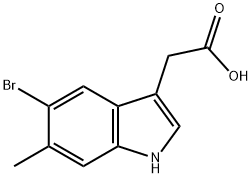 1H-Indole-3-acetic acid, 5-bromo-6-methyl- Structure