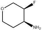 (3S,4S)-3-fluorotetrahydro-2H-pyran-4-amine Struktur