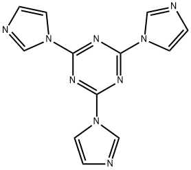 2,4,6-三(1H-咪唑-1-基)-1,3,5-三嗪, 14445-75-1, 结构式