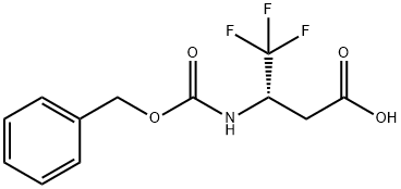 (S)-Cbz-3-Amino-4,4,4-trifluorobutanoic acid, 1458674-47-9, 结构式