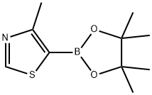 4-甲基-5-噻唑硼酸酯, 1662682-33-8, 结构式