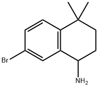 7-bromo-4,4-dimethyl-1,2,3,4-tetrahydronaphthalen-1-amine Structure